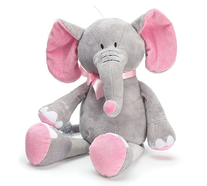Pink and Grey mid size elephant