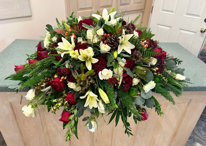 Comfort and Joy Casket Spray
