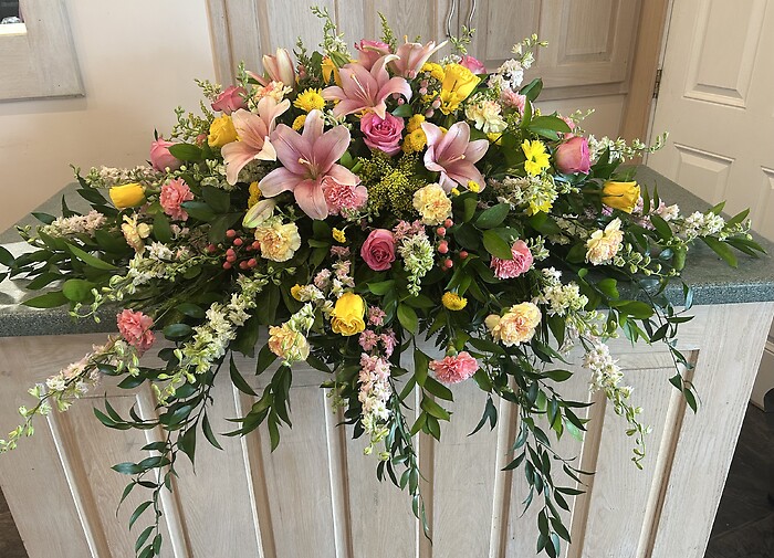 Sweet Sunshine Casket Spray