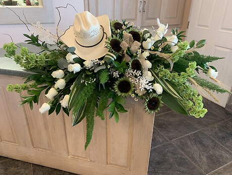 Country Sky Casket Spray