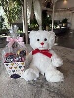 Valentines bear and candy package