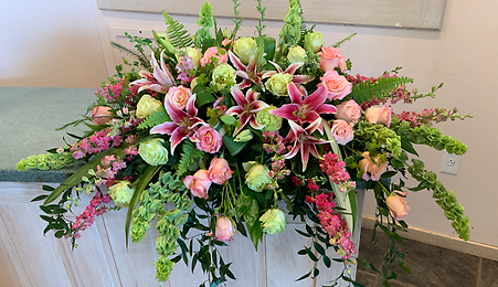 Pink and Green Casket Piece